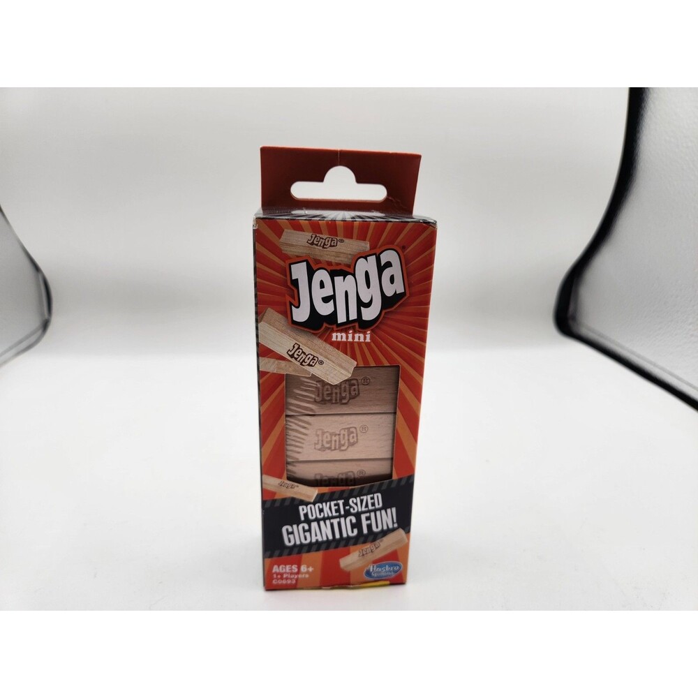 Pocket Size Jenga Mini Wood Blocks Stacking Family Game by Hasbro New Sealed